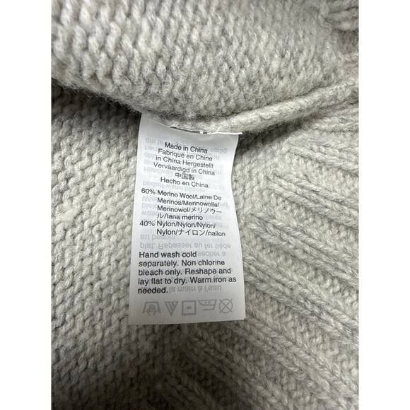 J Crew Size Small Nordic Fair Isle Sweater Merino Wool Blend Beige Black Winter - Picture 5 of 5